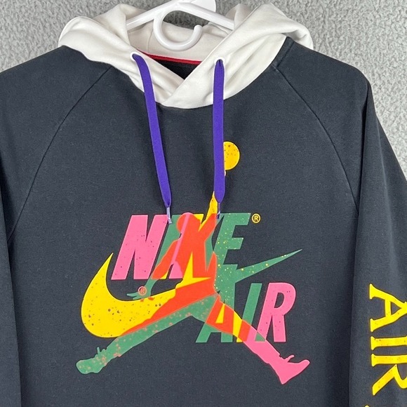 Nike Air Jordan Hoodie Adult Medium Jumpman Spellout Pullover CK2852-011 - Picture 2 of 11